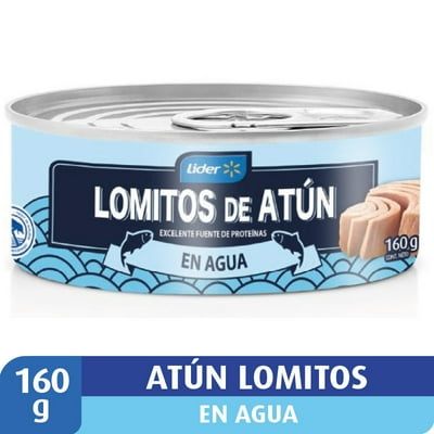 Atún Lomitos Agua Lata Drenado 104 G - Neto 160 G Lider