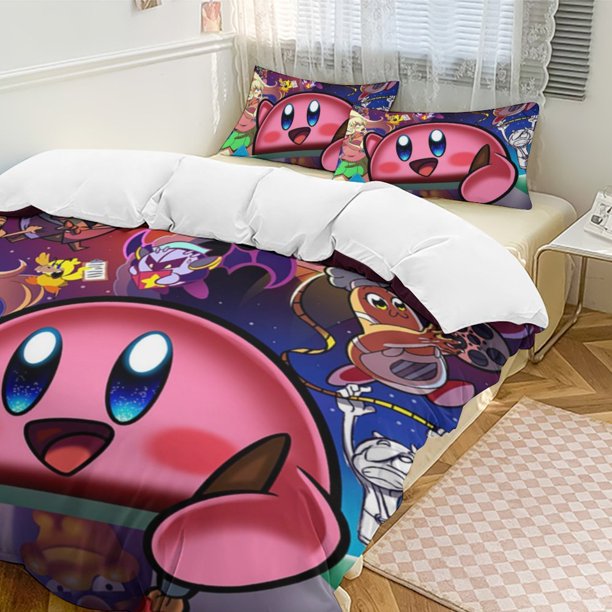 Kirby 3-Piece Bedding Set Soft Warm And Comfortable Soft Bed Set for Bedroom