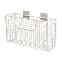 Magideal - Caja De Almacenamiento Para Puerta De Armario De Cocina, Organizador De Armario, Estante De Acero Al Carbono, Especieros Para El Hogar, Sala De Estar, Blanco L