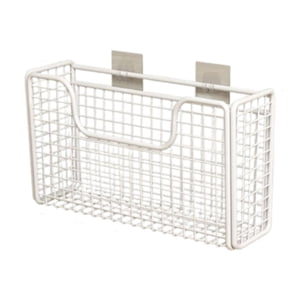 Magideal - Caja De Almacenamiento Para Puerta De Armario De Cocina, Organizador De Armario, Estante De Acero Al Carbono, Especieros Para El Hogar, Sala De Estar, Blanco L