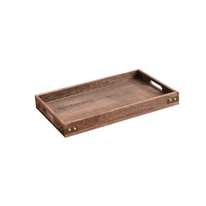 Magideal - Bandeja Para Servir Bandeja De Almacenamiento Para El Hogar, Bandeja Para Mesa De Centro, Bandeja Para Servir De Madera Multifuncional, Plato De , Guardia De Esquina Medi Guardia De Esquina Media