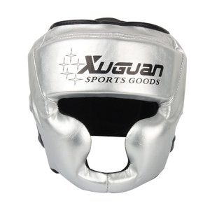 Ioensy - Boxing Headgear Soft Frente Suave Y Protección Para La Oreja Para Mma Wrestling Muay Thai M Silver