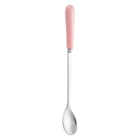 Xmhytop 2 Piezas Cucharas Para Postres De Acero Inoxidable Plata Rosa, 17.5X2.4 Cm - Ideal Para Helados, Flanes Y Decoración De Postres