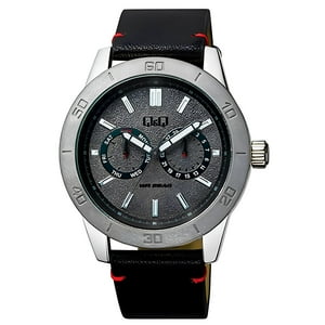 Q&Q - Reloj Aa34J312Y Hombre Analogo Cuero