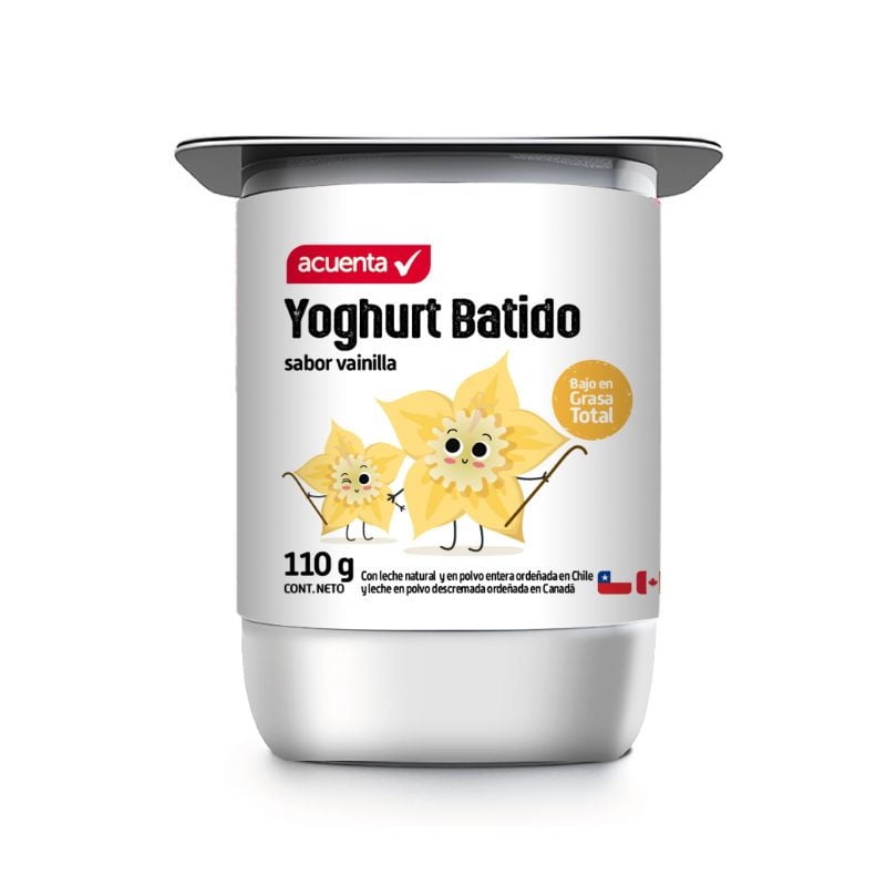Yoghurt Batido Sabor Vainilla Pote 110 g Acuenta