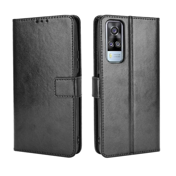 Funda tipo libro para VIVO Y51 2020, cartera todo‑en‑uno, funda multifuncional con tarjetero y correa de muñeca desmontable