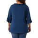 thumbnail image 3 of Agnes Orinda Women's Plus Size School College Ruffle 3/4 Sleeve V Neck Business Elegant Casual Tunic Dressy Top 4X Azul, 3 of 6