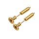 thumbnail image 2 of 1 Par De Los Hombres \ 's De Acero Inoxidable De Los Pernos Prisioneros Del Oído Pendientes Tornillo 316l Fresco De Oro, 2 of 3