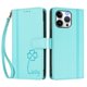 thumbnail image 3 of Funda Cartera Trébol para iPhone 13 Pro con Ranuras Tarjetas y Carga Inalámbrica Verde menta, 3 of 6
