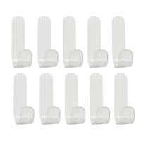 Bothyi - Gancho Para Toallas De Pared, 10 Uds., Colgador Transparente Para Llaves, Dormitorio, Sin Perforación, Soporte Para Llaves