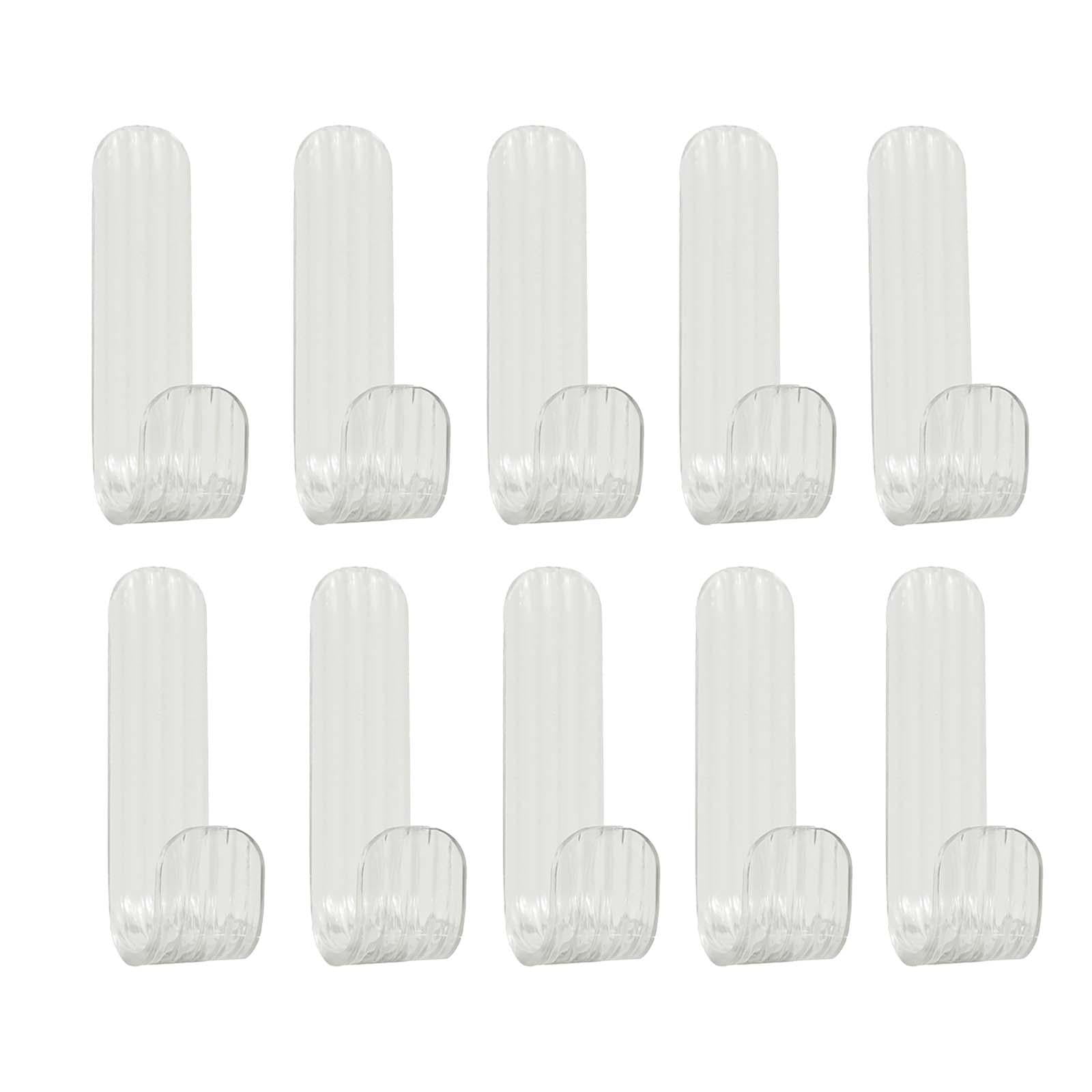 Bothyi - Gancho Para Toallas De Pared, 10 Uds., Colgador Transparente Para Llaves, Dormitorio, Sin Perforación, Soporte Para Llaves