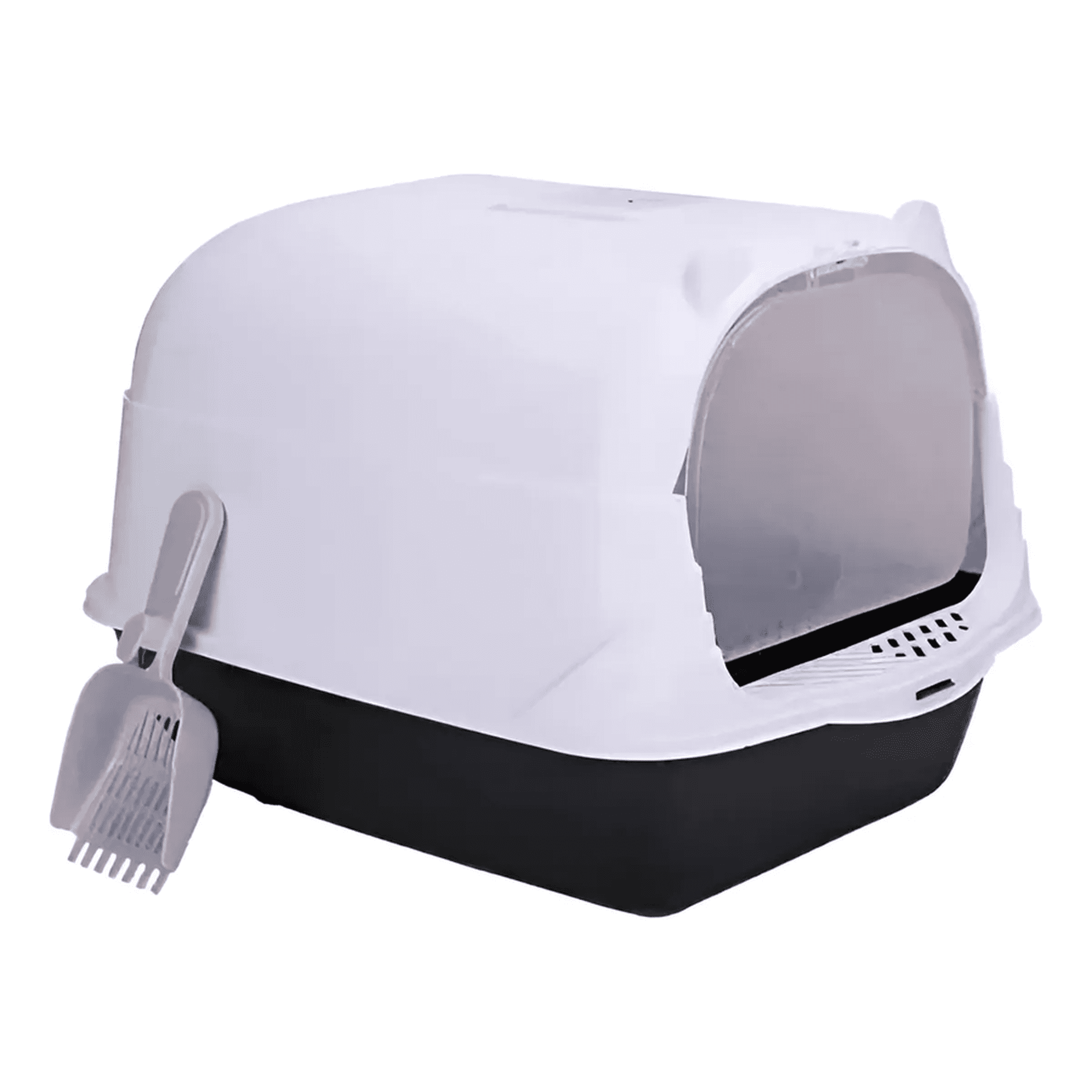 Arenero De Gatos Bandeja Sanitaria Baño De Mascota Pala Xl Blanco