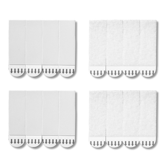 Tiras adhesivas MOVELYST 10 lb, paquete de 48 unidades, color blanco