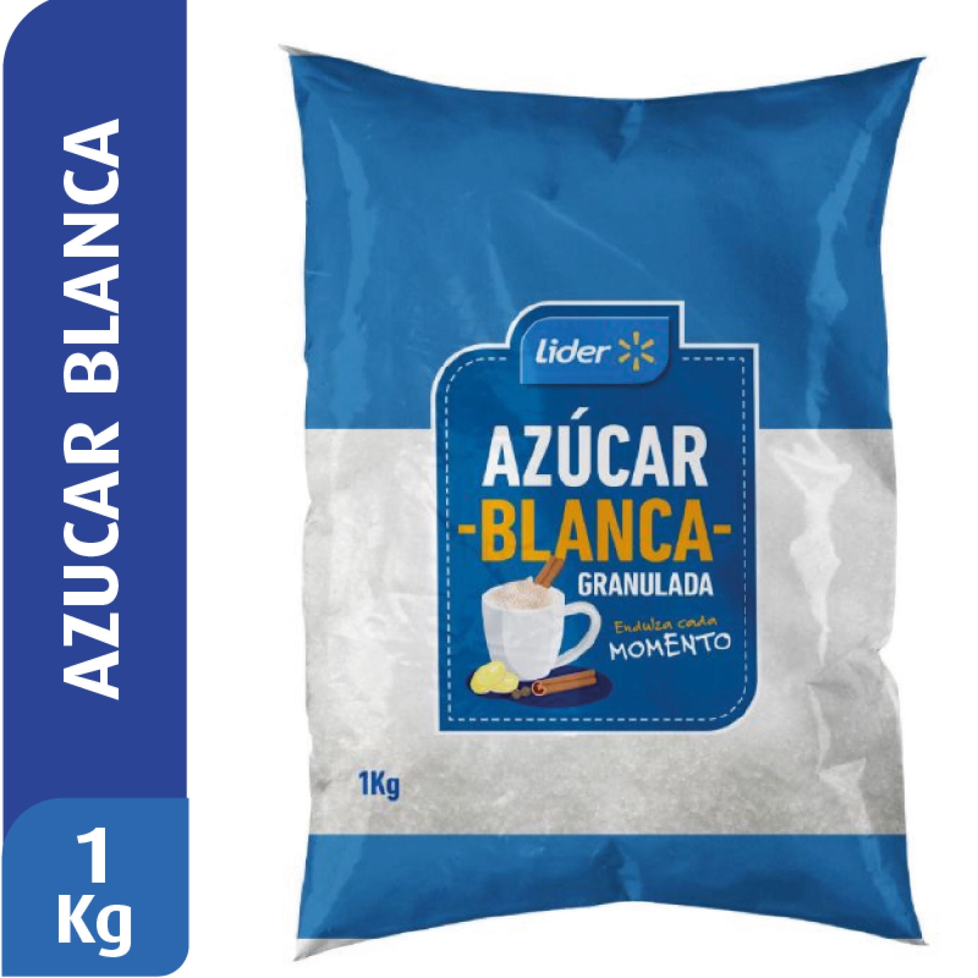 Azúcar Blanca Granulada Bolsa 1 kg Lider