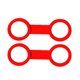 thumbnail image 1 of 2 piezas universal de buceo buceo de silicona snorkel titular rojo, 1 of 3