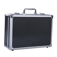 Bothyi - Caja De Almacenamiento De Herramientas Instrumentos Musicales Sólidos Con Cremallera Caja De Almacenamiento De Aluminio Negro