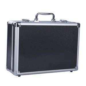 Bothyi - Caja De Almacenamiento De Herramientas Instrumentos Musicales Sólidos Con Cremallera Caja De Almacenamiento De Aluminio Negro