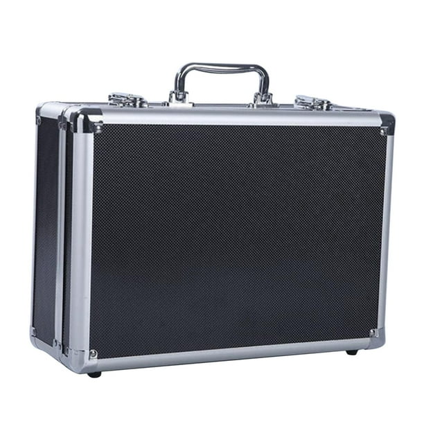 Caja De Almacenamiento De Herramientas Instrumentos Musicales Sólidos Con Cremallera Caja De Almacenamiento De Aluminio Negro