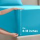 thumbnail image 4 of Juego de sábanas Nestl para cama queen size, 4 piezas, bolsillo profundo, azul brillante, 4 of 9