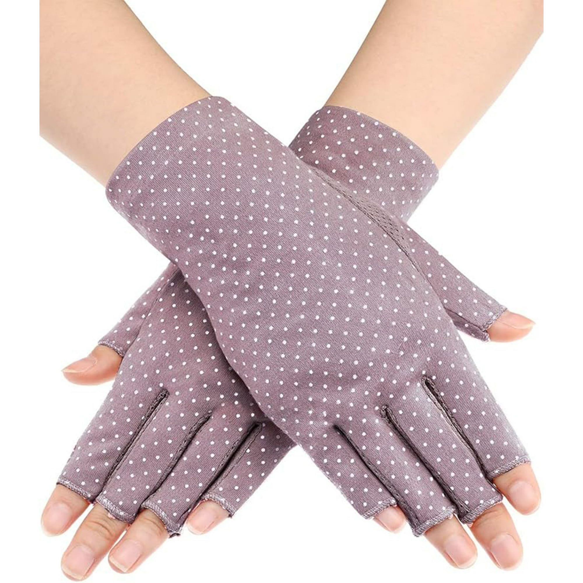 Veatool - Guantes De Protección Solar Uv Para Mujer Medio Dedo Antideslizantes Ligero Guantes De Conducción Verano Para Ciclismo Deportes Al Aire Libre Equitación