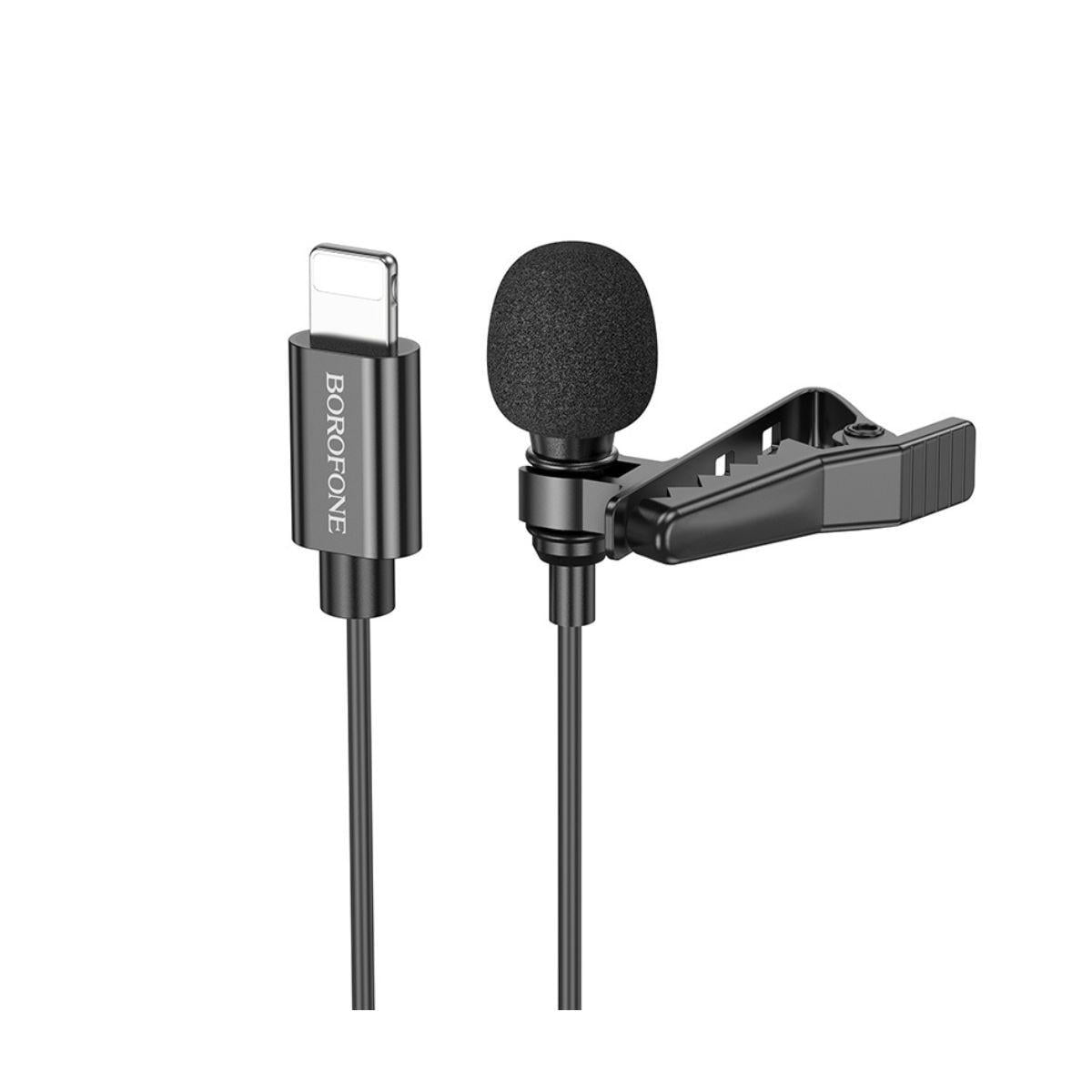 Microfono Lavalier Para Iphone Borofone Negro