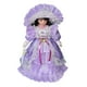 thumbnail image 2 of Muñeca de cerámica con vestido, figura de en miniatura, hermosa mujer para adorno, decoración de escritorio de cumpleaños, regalo para niños Púrpura, 2 of 5