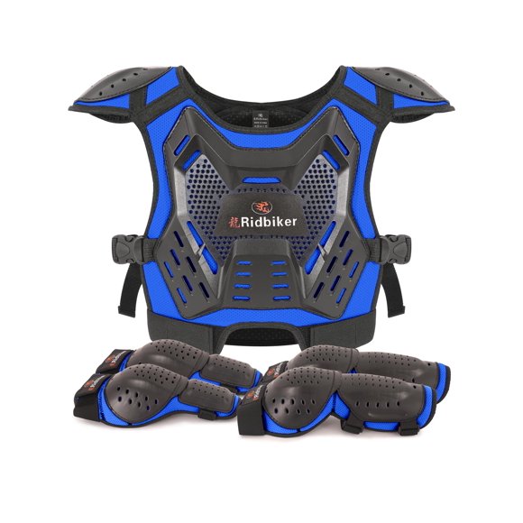 Equipo de Protección RIDBIKER para Niños de 3 a 10 Años - Azul