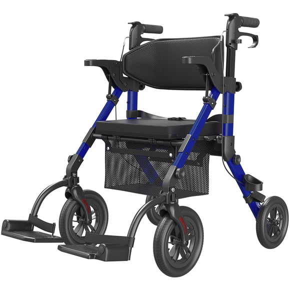 Silla de transporte Rollator VOCIC, ligera y plegable, 300 libras