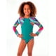thumbnail image 1 of Traje de baño de niña manga larga verde, 1 of 3
