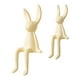 thumbnail image 2 of 2 Estatuas Decorativas De Conejo Sentado De Cerámica Para Estante, Adorno Para Sala De Estar, 2 of 3