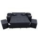 thumbnail image 5 of Sofá Cama Elite 2 Plazas Negro Lino Tokio con Baúles y Puffs, 5 of 5