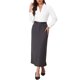 thumbnail image 2 of INSPIRE CHIC Body de Satén para Mujer con Cuello de Chal Elegante, Mangas de Linterna, Camisas Abotonadas para Oficina, Talla S, Blanco, 2 of 6