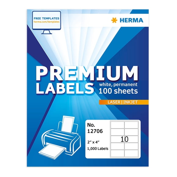 Etiquetas HERMA 5 cm x 10 cm blancas - paquete de 1 000
