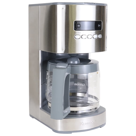 Cafetera Kenmore de 12 tazas con temporizador de acero inoxidable