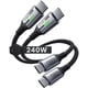 thumbnail image 1 of Cable USB C INIU Short, 30 cm, 240 W, carga rápida, paquete de 2, 1 of 8
