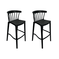 Alaia Home - Pack 2 Taburetes Bar Windsor Negra