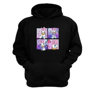 Genérico - Polerón Canguro Daisy Negro Talla Xs Unisex