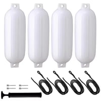 Ioensy - 4 Uds. Guardabarros De Barco, Guardabarros De Barco Marino Para Yates, Barcos De Pesca, Protección, Cuerda Negra