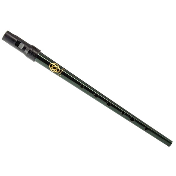 Whistle Clarke Tinwhistle Key D verde con nudo celta