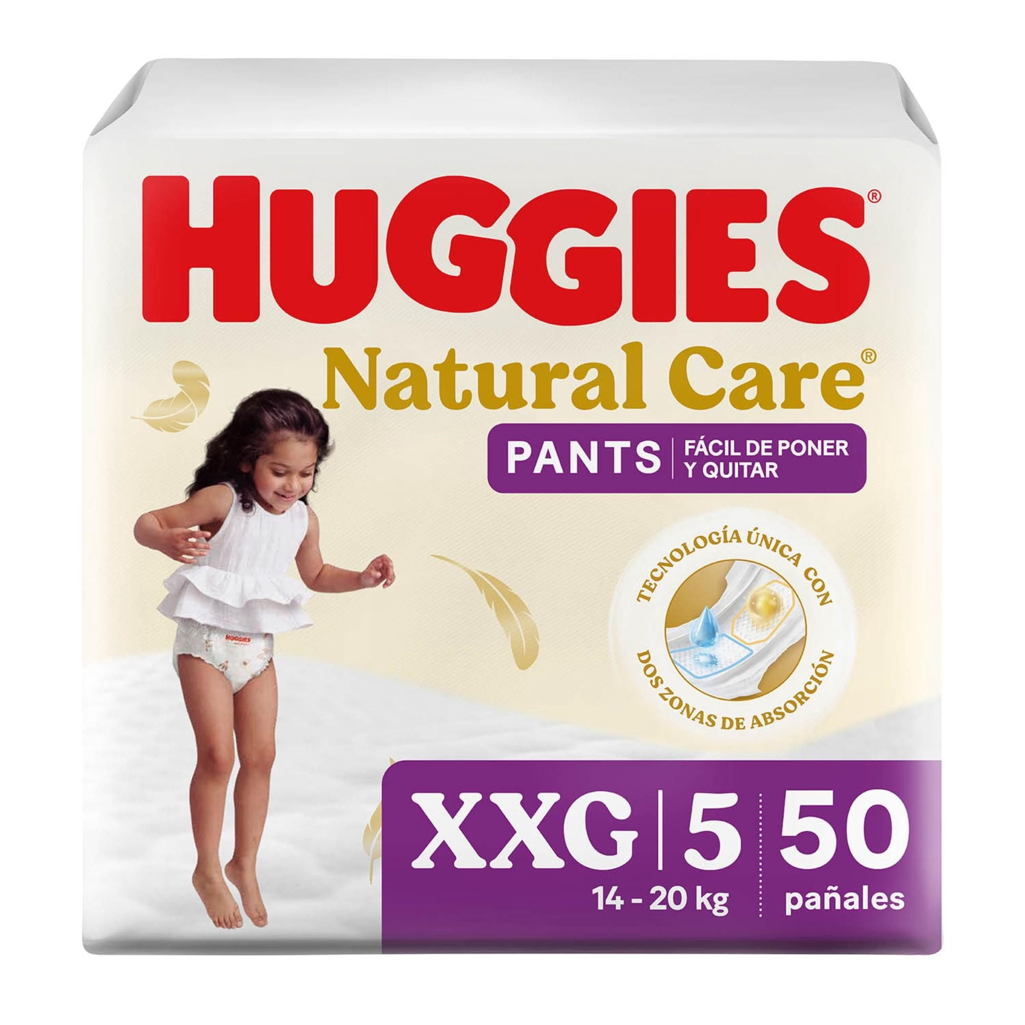 Pañales Natural Care Pants 5/xxg 50 Un Huggies