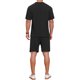 thumbnail image 3 of INSPIRE CHIC Conjunto de 2 Piezas para Hombre: Camiseta de Cuello Redondo con Textura Casual y Pantalones Cortos 4XL Negro, 3 of 6