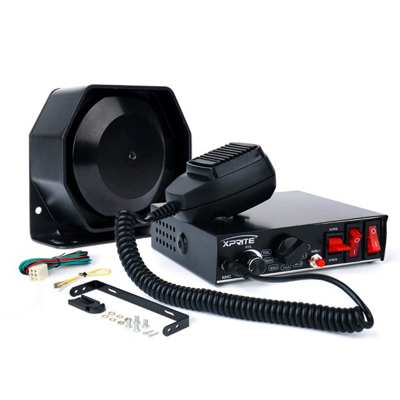 Sistema de Megafonía Xprite 200 W Kit de Sirena de 8 Tonos con Micrófono