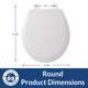 thumbnail image 3 of Asiento para inodoro Bemis 500TTT de madera resistente, redondo, blanco, 3 of 5