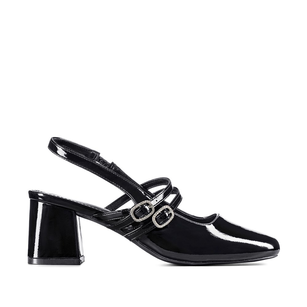 Zapato Taco Talón Descubierto Elegante Mujer Weide Yl053