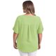 thumbnail image 5 of GRACE & GRANDEUR Camisas de Mujer Tallas Grandes Cuello Mao Cuello en V Manga Corta hasta el Codo Blusas con Botones Textuales con Bolsillo 4X Verde Claro, 5 of 7