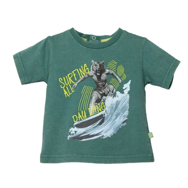 Polera Bebe Niño Verde Pillin