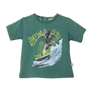 Polera Bebe Niño Verde Pillin