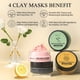 thumbnail image 3 of 4-Piece Clay Mask Gift Set - Vitamin C, Green Tea, Mud & Rose Clay Masks For Deep Cleansing, Moisturizing & Refining Pores!, 3 of 4