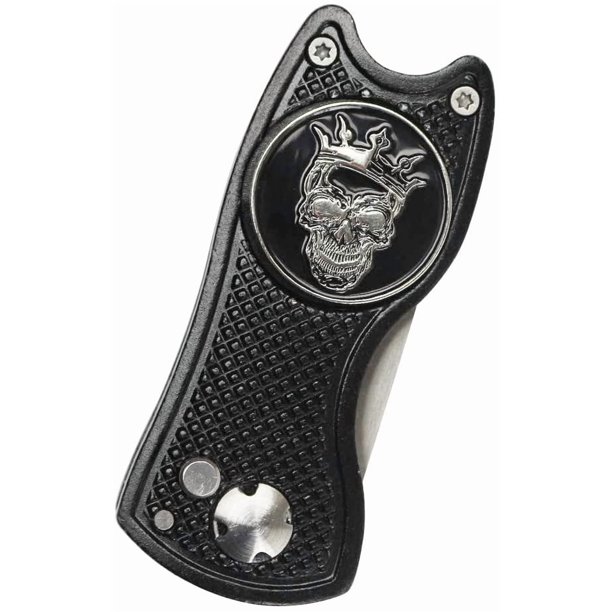 Juego de Herramienta de Reparación de Divots GOLTERS con Marcador de Calavera Plegable
