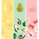 thumbnail image 4 of Juego de esponjas de maquillaje, esponja de maquillaje multicolor con diseño de frutas, aguacate, melocotón y limón., 4 of 5